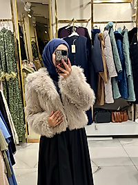 Mini Peluş Kürk -Açık Vizon