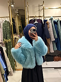 Mini Peluş Kürk- Turkuaz